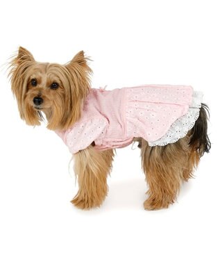 PET PARADISE ペットパラダイス レース バルーン ワンピース 《ピンク》 小型犬 ピンク