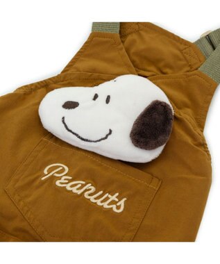PET PARADISE スヌーピー マスコット付き オーバーオール ブラウン 中型犬 大型犬 ブラウン
