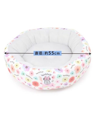 PET PARADISE ディズニー ミニーマウス 花柄 丸型  クール カドラーベッド（55cm） マルチカラー