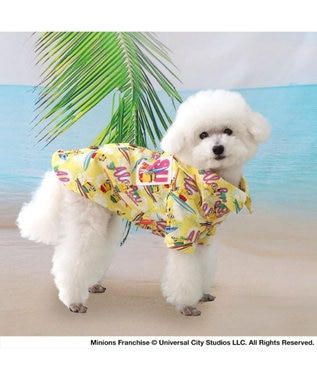 PET PARADISE ミニオン 接触冷感 背中開き アロハシャツ 《サーフ》 小型犬 イエロー