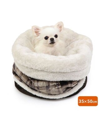 PET PARADISE ペットパラダイス 筒形寝袋 遠赤外線 《チェック柄》 35×50cm チェック柄