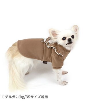 PET PARADISE ペットパラダイス ペティヒートDAN Tシャツ 《フリル花》 小型犬 茶系