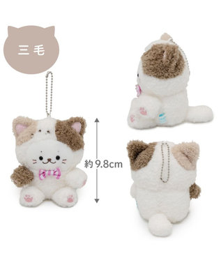 Mother garden しろたん 猫キーホルダー 《三毛猫》 単品 三毛
