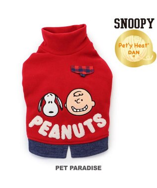 PET PARADISE スヌーピー ペティヒートDAN ハイネックTシャツ 中型犬 赤