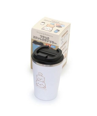 Mother garden しろたん フタつき ステンレスタンブラー 380mL 保冷 保温  コップ らっこいぬ