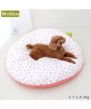 PET PARADISE ネット店限定 ペットパラダイス 春いちご クッション  L パステルピンク