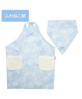 Mother garden マザーガーデン バッククロスエプロン 三角巾付き 100～120cm 《ふわねこ柄》 ふわねこ柄
