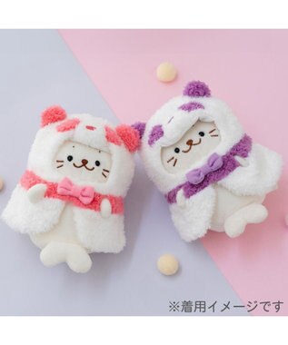 Mother garden しろたん ついてきちゃうしろたん マスコット 着せ替え服 《パンダポンチョ ・桃》 単品 桃