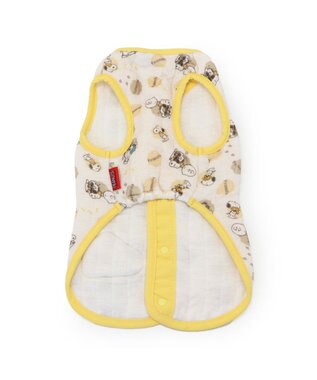PET PARADISE スヌーピー  ふわりとキルト ベスト 《仲良し柄》 超小型犬 小型犬 ホワイト✕イエロー