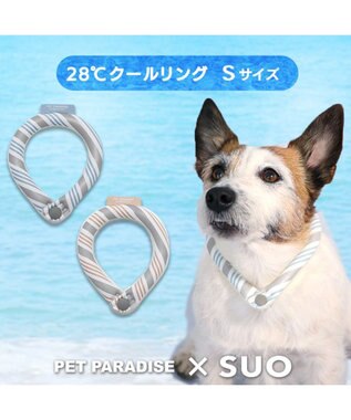  クールリング 犬 クールネック ひんやり 28℃クールリング 【Ｓ】 リフレクター 水色 ベージュ  反射材付き