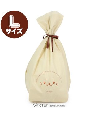 Mother garden 販売終了【自宅ラッピング用】しろたん ギフトラッピング用バッグ(同梱します) 【Lサイズ】しろたん柄 《85cm抱きぐるみ》
