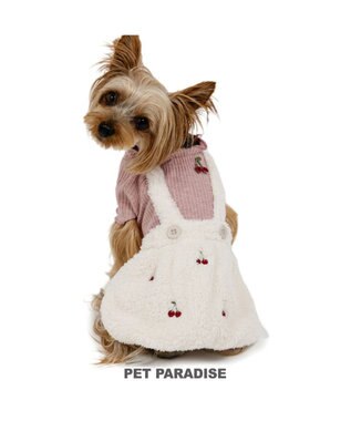PET PARADISE ペットパラダイス スカート つなぎ 《チェリー柄》 小型犬