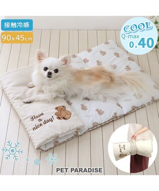 PET PARADISE ペットパラダイス クールロールマット 《くまちゃん 水玉柄》 小型犬