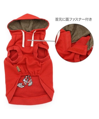 PET PARADISE スヌーピー カレッジロゴ パーカー 《レッド》 中型犬 大型犬 レッド