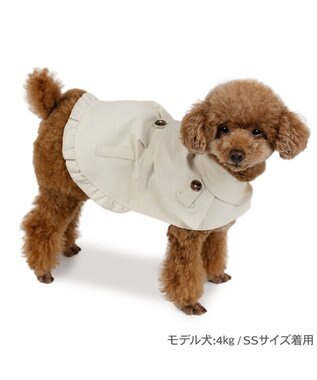 PET PARADISE ペットパラダイス トレンチポンチョ 小型犬 ベージュ