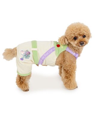 PET PARADISE ディズニー トイ・ストーリー バズ オーバーオール 小型犬 ホワイト×グリーン