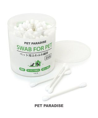 PET PARADISE ペットパラダイス ペット用ふわふわ綿棒 110本入