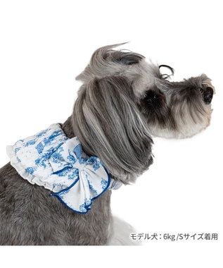PET PARADISE ペットパラダイス クールバンダナ 《トワルドジュイ》 小型犬 ホワイト×ブルー