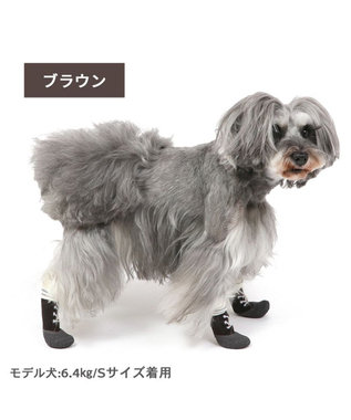 PET PARADISE 犬 靴 靴下 フィットシューズ 【Ｓ】 グリーン ブラウン ブラウン