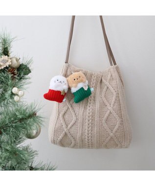 Mother garden しろたん クリスマス靴下キーホルダー 《らっこいぬ》 単品 らっこいぬ