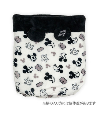 PET PARADISE ディズニー ミッキーマウス 白黒 筒型寝袋 Ｍ ホワイト×ブラック