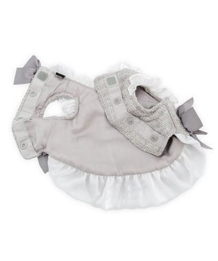 PET PARADISE cherircouture ヘムリボンツイードベスト 《グレー》 小型犬 グレー