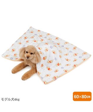 PET PARADISE ディズニー くまのプーさん あったかもちっと ブランケット ホワイト×イエロー