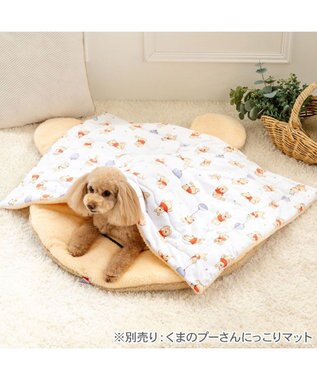 PET PARADISE ディズニー くまのプーさん あったかもちっと ブランケット ホワイト×イエロー