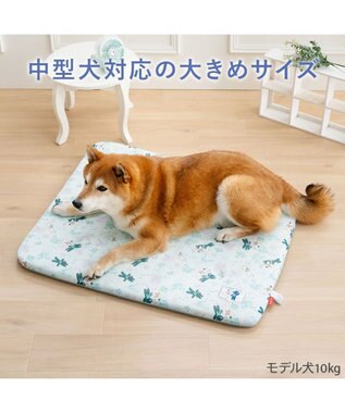 PET PARADISE リサとガスパール もちっと クール マット Ｍ 《海草柄》 ライトブルー