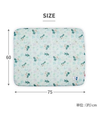 PET PARADISE リサとガスパール もちっと クール マット Ｍ 《海草柄》 ライトブルー