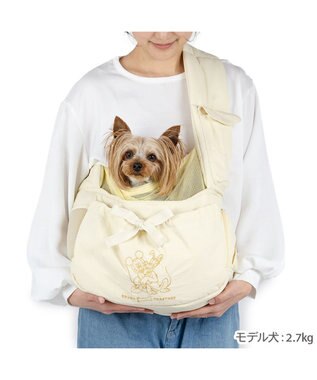 PET PARADISE ディズニー ミッキーマウス＆プルート 通気スリング Ｓ 超小型犬 約1.5～4kg ライトイエロー