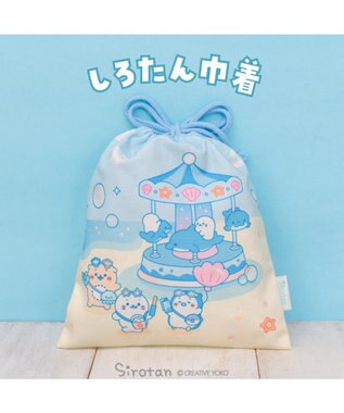 Mother garden しろたん 巾着 《ぷかぷかマリンパーク柄》