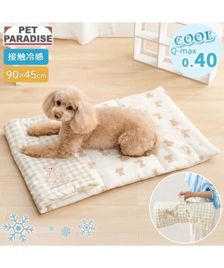 PET PARADISE ペットパラダイス くまちゃん クール ロールマット 《アイス柄》