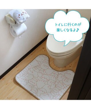 Mother garden しろたん トイレマット つみつみ柄 55cm×60cm トイレ用品 つみつみ柄