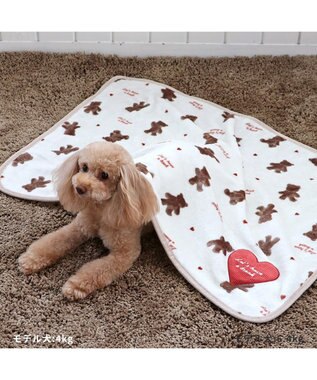 PET PARADISE ペットパラダイス ブランケット 《くまちゃん柄》 90×60cm ブラウン