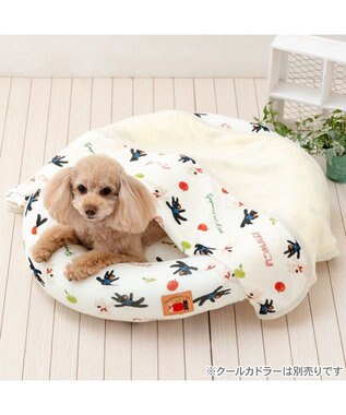 PET PARADISE リサとガスパール クールケット 《リンゴ柄》 オフホワイト