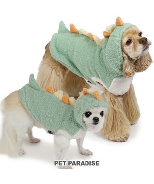 PET PARADISE ペットパラダイス ふわふわ 恐竜なりきり 小型犬 グリーン