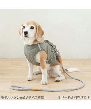 PET PARADISE ペットパラダイス ペタルオリーブ ベストハーネス Ｍ 大型犬 カーキ