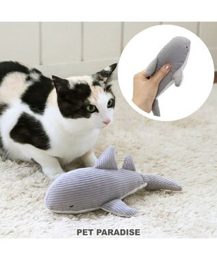 PET PARADISE 猫 おもちゃ  サメ コーデュロイ キャットニップ入り
