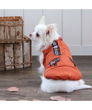 PET PARADISE ペットパラダイス エアベスト 《チェックポケット》  超小型犬 小型犬 オレンジ