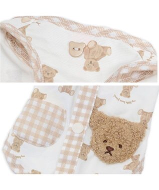PET PARADISE ペットパラダイス くまちゃん 接触冷感 背中開き タンクトップ 小型犬 ホワイト×ブラウン