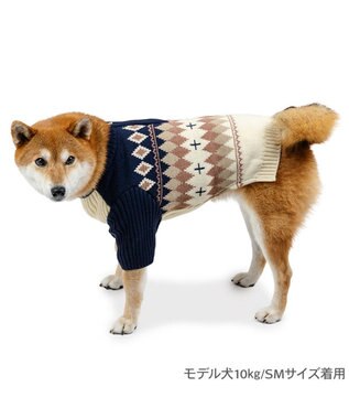 PET PARADISE ペットパラダイス ハーフジップアップ ニット 《ネイビー》 中型犬 大型犬 ネイビー