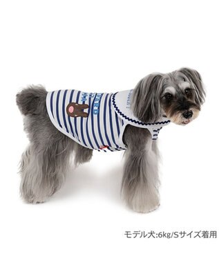 PET PARADISE リサとガスパール エコメイド タンクトップ 《セーラー》 小型犬 ホワイト×ネイビー