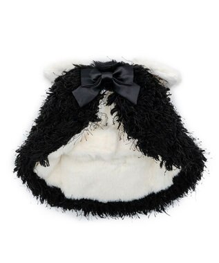 PET PARADISE cherircouture ドットリボン ポンチョ 《ブラック》 小型犬 ブラック