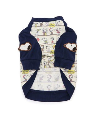PET PARADISE スヌーピー パッチ付き 長袖 Tシャツ 《 ネイビー》【小型犬】 ネイビー