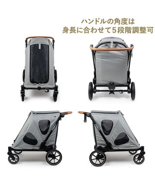 PET PARADISE ペットパラダイス smooca グランステップ ペットカート 中型犬 大型犬 グレー