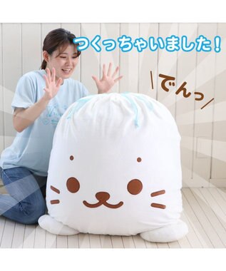 Mother garden しろたん＆らっこいぬ デカ ごろ寝 抱き枕 メガ巾着付きセット シリアルナンバー入り -