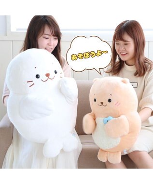 Mother garden しろたん らっこいぬ パペぐるみ 44cm 両手用 パペット ベージュ