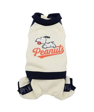 PET PARADISE スヌーピー トラック ロンパース 中型犬 大型犬 ホワイト×ネイビー
