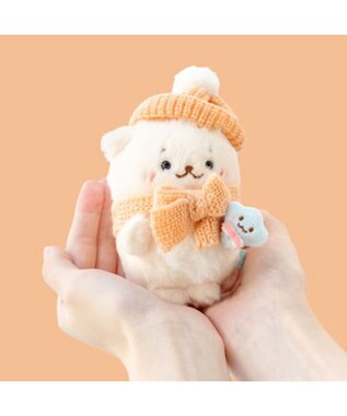 Mother garden しろたん ニットコーデ キーホルダー 《らっこいぬ》 単品 らっこいぬ